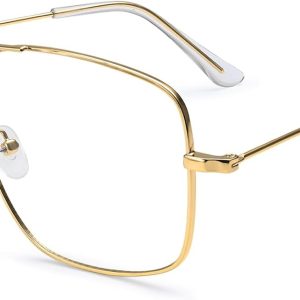 Oversized Metal Aviator Glasses